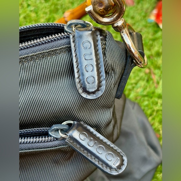 Gucci Nylon Bag Authentic Broken Bamboo Handle - Picture 11 of 13